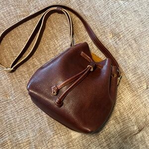 Portland Leather Goods Small Bucket Bag Crossbody - Brown